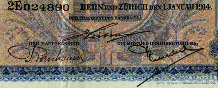 100 Franken, 1914