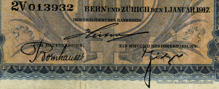 100 Franken, 1917
