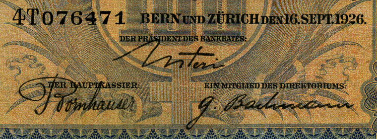 100 Franken, 1926