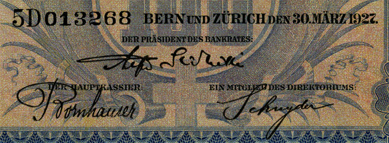 100 francs, 1927