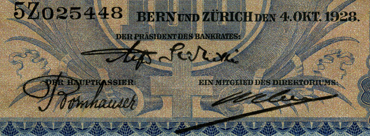 100 Franken, 1928