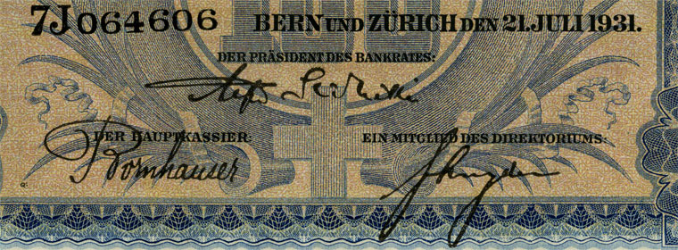 100 Franken, 1931