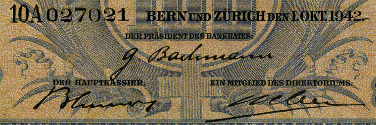 100 Franken, 1942