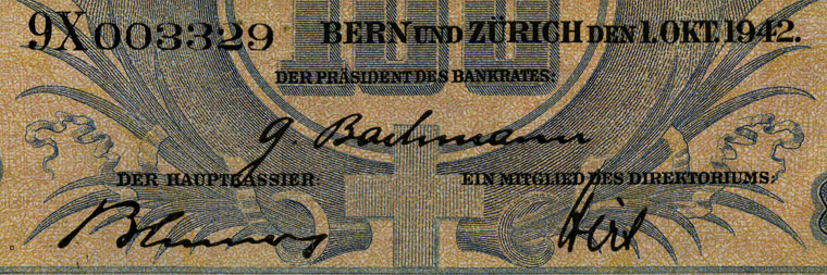 100 Franken, 1942