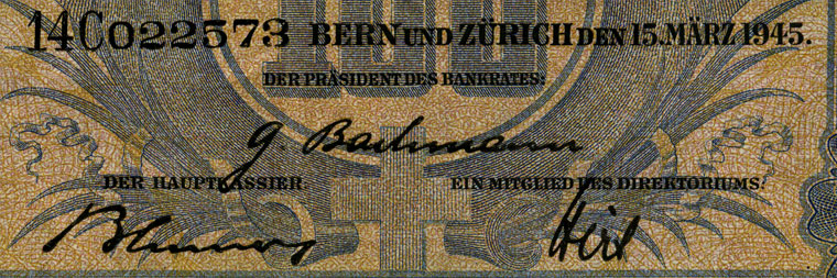 100 Franken, 1945