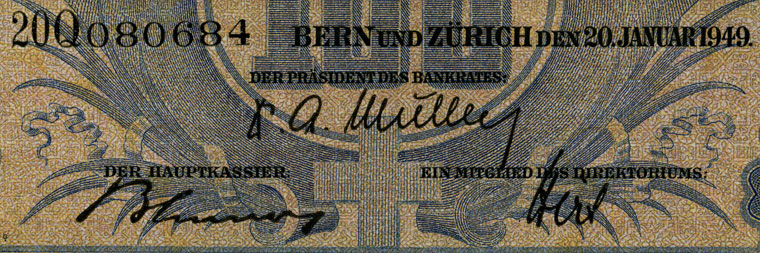 100 Franken, 1949
