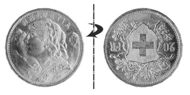 20 Franken 1949, Normalstellung