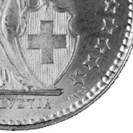 1/2 franc 1946, reverse normal
