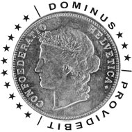 5 Franken, 1889, DOMINUS 3 Sterne über Kopf, Uhrzeigersinn, UZS
