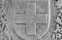 5 francs, 1923, narrow cross