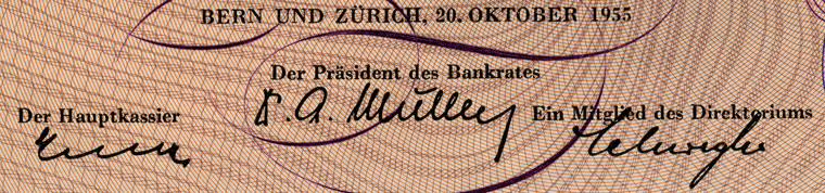 10 Franken, 1955