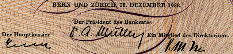 10 Franken, 1958