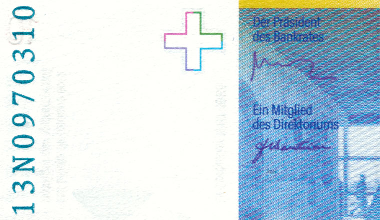 10 Franken, 2013