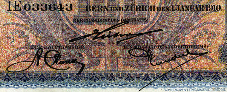 100 francs, 1910