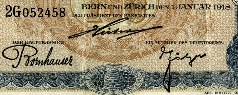 100 francs, 1918