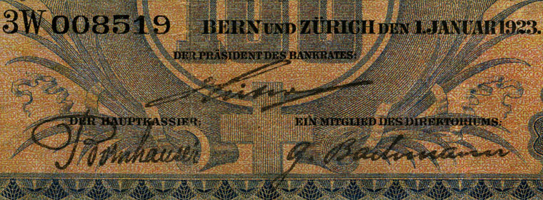 100 francs, 1923