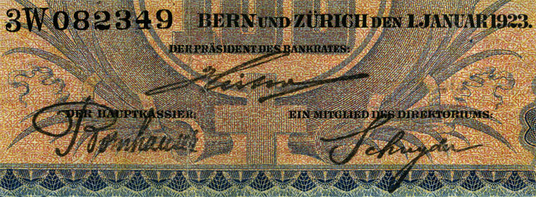 100 francs, 1923