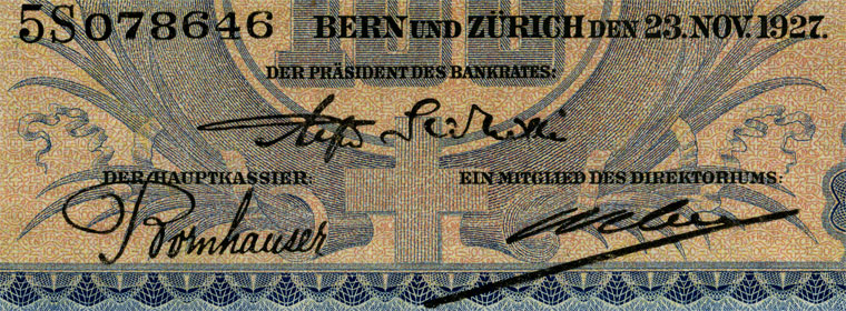 100 francs, 1927