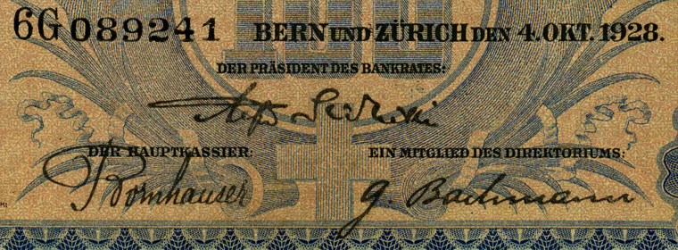 100 francs, 1928