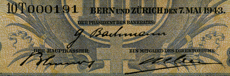 100 francs, 1943