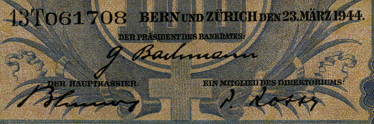 100 francs, 1944