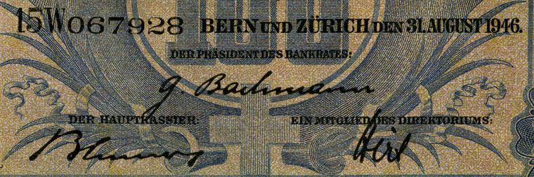 100 francs, 1946