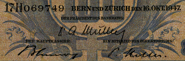 100 francs, 1947