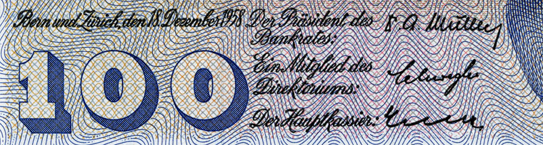 100 francs, 1958