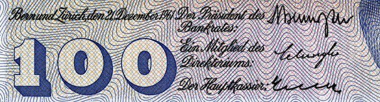 100 Franken, 1961