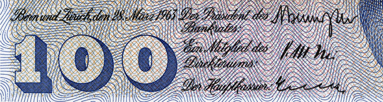 100 Franken, 1963