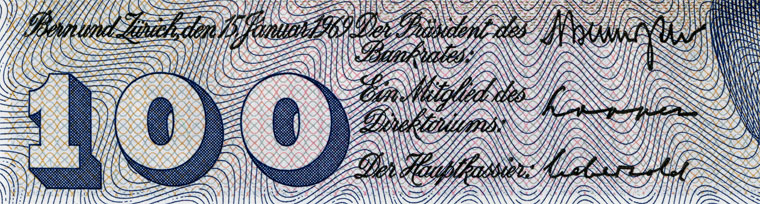 100 Franken, 1969
