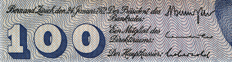 100 Franken, 1972