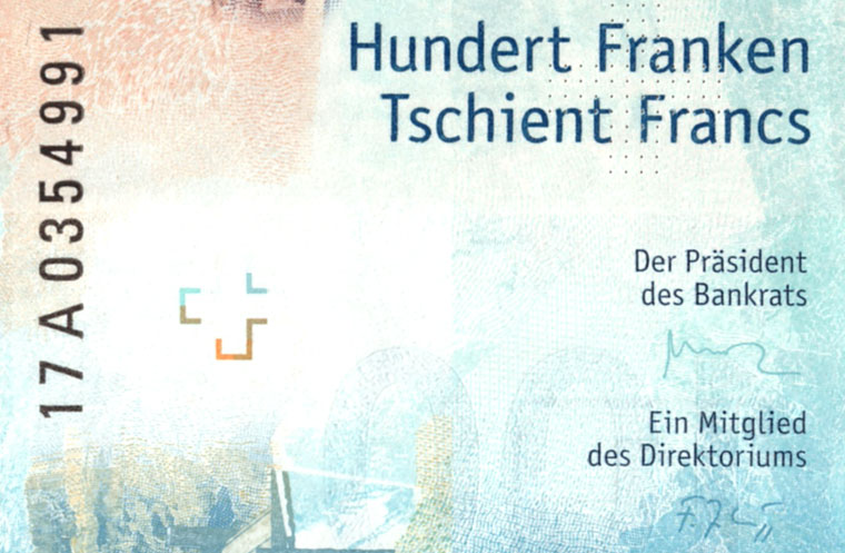 100 francs, 2017
