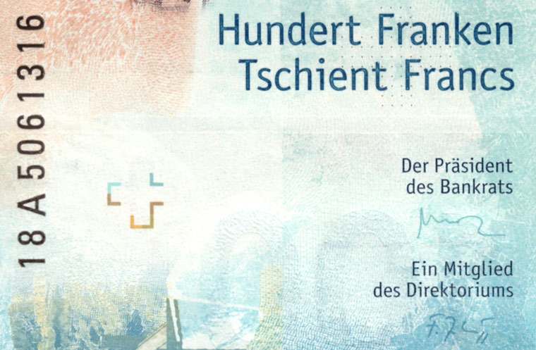 100 francs, 2018