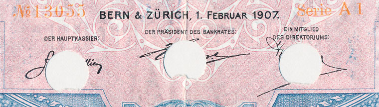 1000 francs, 1907