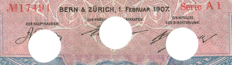 1000 francs, 1907