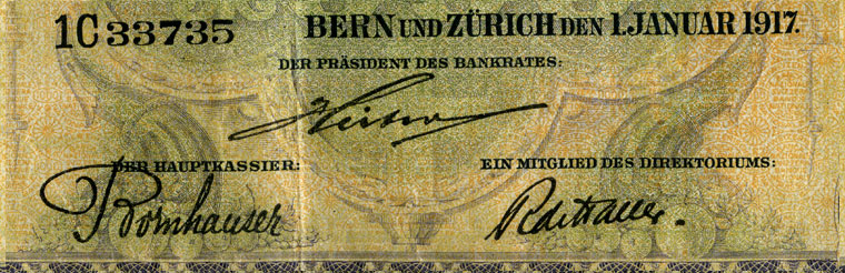 1000 francs, 1917