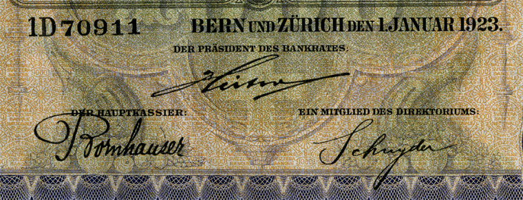 1000 francs, 1923