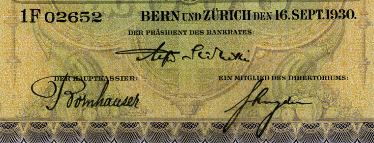 1000 francs, 1930