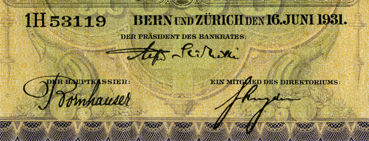 1000 francs, 1931