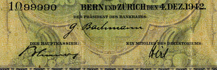 1000 francs, 1942