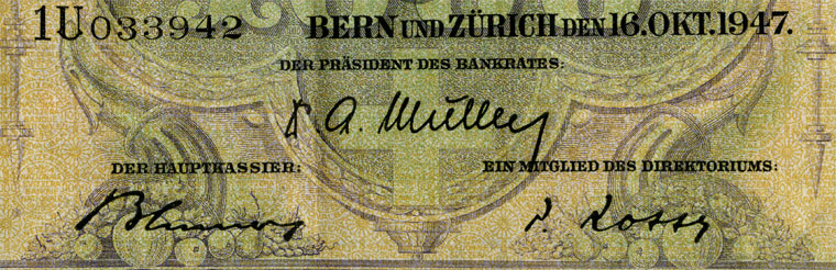 1000 francs, 1947