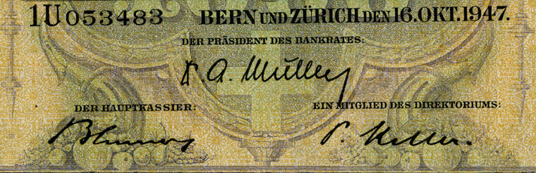 1000 francs, 1947