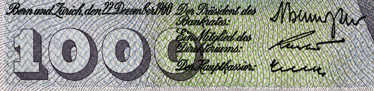 1000 francs, 1960