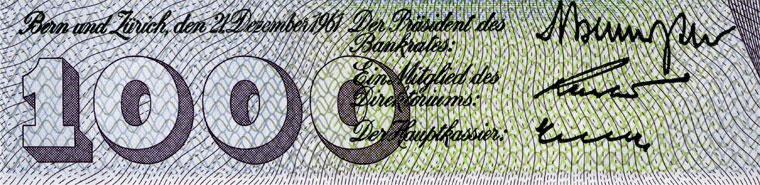1000 Franken, 1961