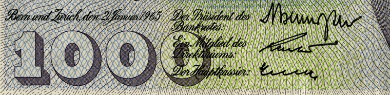 1000 Franken, 1965