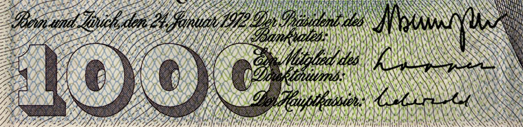 1000 Franken, 1972