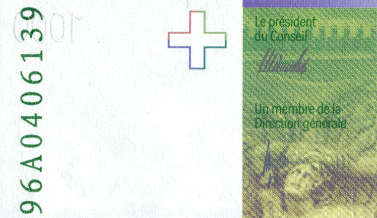 1000 francs, 1996