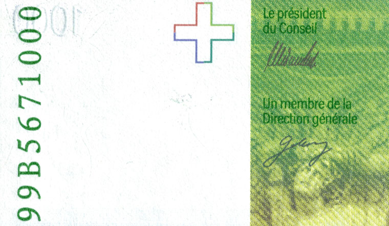 1000 francs, 1999
