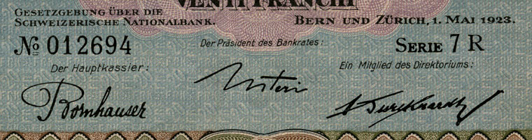 20 francs, 1923